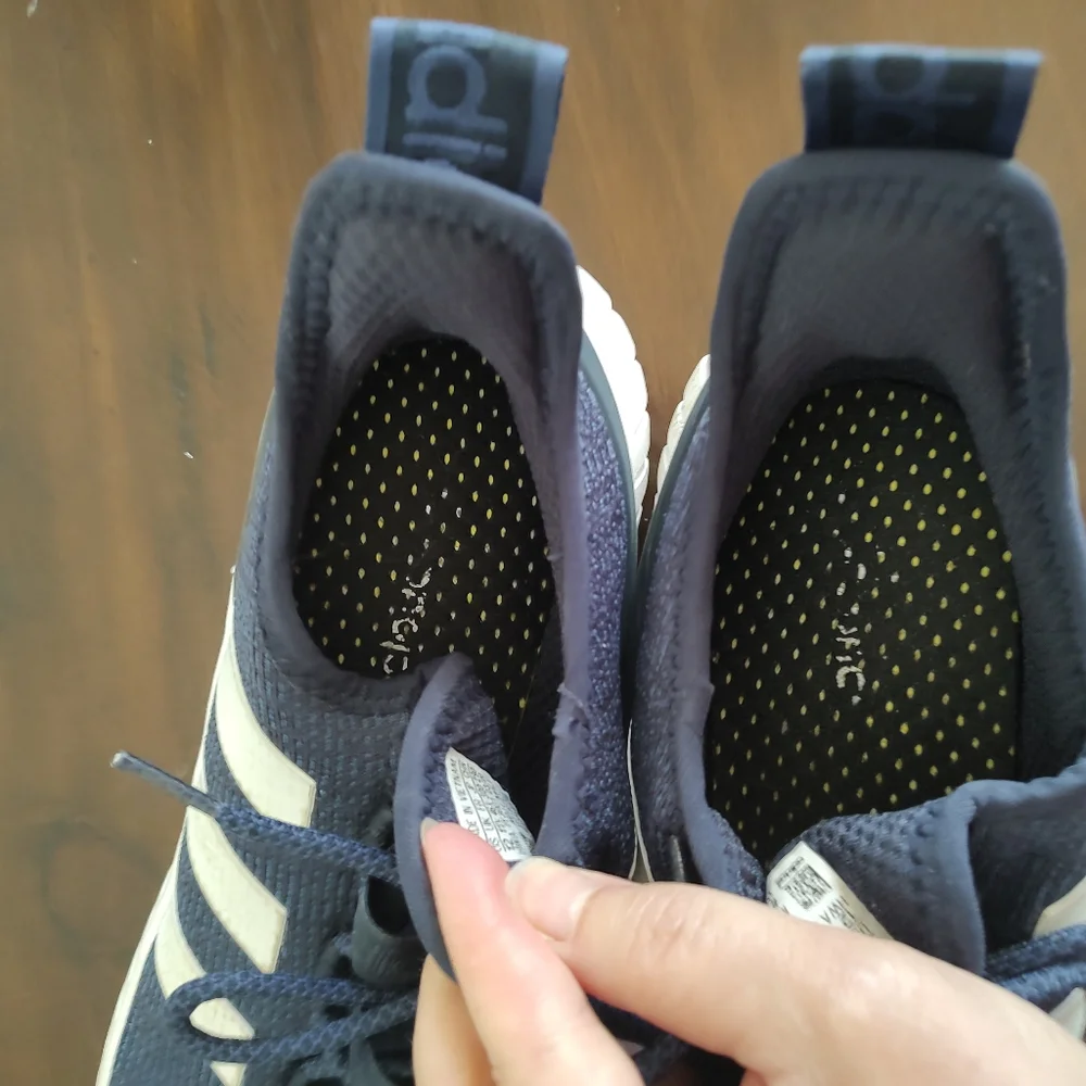 MEN'S ADIDAS KAPTIR  RUNNING SHOES Navy Blue And White Size 12